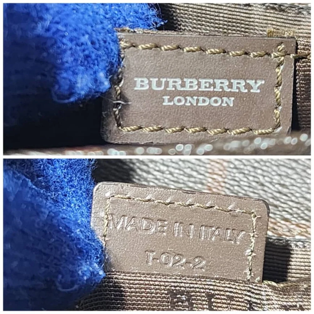 Authentic Burberry Canvas and Leather Clutch/Wristlet Dark Brown - Picture 5 of 12